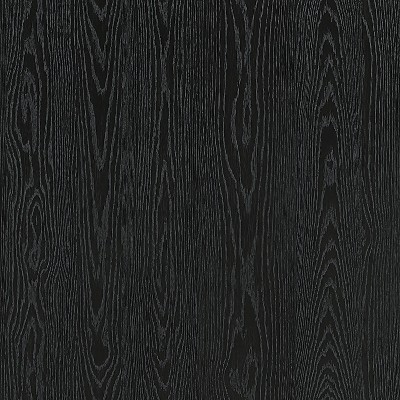 Modern Black Oak TV Console with Silver Hardware