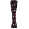 Memoi Men's Lumberjack Attack Bamboo Blend Novelty Crew Sock Black 10-13 - 3 of 4