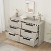 Modern 6-Drawer Dresser - Double Wide w/ Embedded Handles for Bedroom & Nursery - 3 of 4