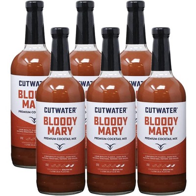 Cutwater Mild Bloody Mary Mix - 1L Bottles- 25 Calories Fat-Free - Full-Bodied Flavorful Mixer