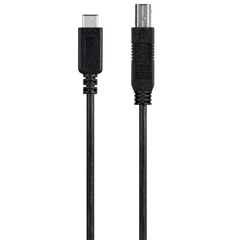 Heel veel goeds Voorstad smeren Monoprice 2.0 Usb-c To Usb Type-b Printer Cable 480 Mbps 3.3ft Black :  Target