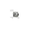 Black Bow Jewelry Triangle Block, Letter K Sterling Silver Bead Charm - 2 of 3