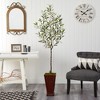 Nearly Natural 69-in Olive Artificial Tree in Decorative Planter - 3 of 4