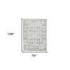 Ivory And Gray Floral Area Rug - 3 of 4
