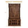 Garvee 5-in-1 Entryway Furniture with Storage Cabinet and Top Shelf-8 Shoe Storage Cube and 6 Hanging Hooks Coat Rack - 2 of 4