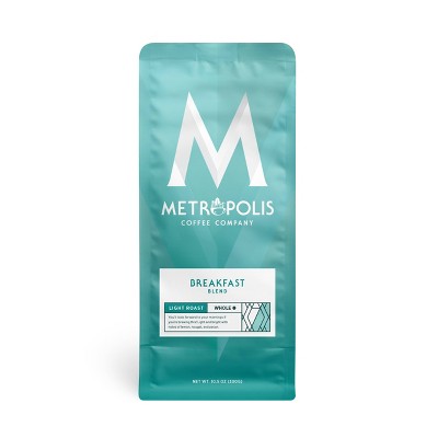 Metropolis Coffee Breakfast Blend Medium Roast Whole Bean Coffee - 10.5oz