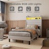 Comfy Upholstered Platforms Bed Frame , Modern Bed Frame with Wood Slat Support, No Box Spring Needed, Easy Assembly - 2 of 4
