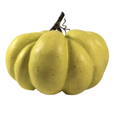 Home Decor 8.75" Pumpkin Yellowish Green Fall Thanksgiving Decor  -  Decorative Figurines