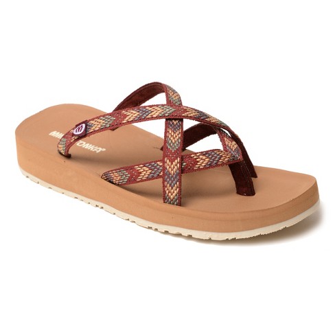 Minnetonka Women's Hanna 2.0 Thong Sandals 536211, Brown - 6.