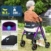 Lycvki Lightweight Foldable Rollator Walkers with Adjustable Handles and Seat Height for Seniors All-Terrain 8" Big Roller Wheels - 2 of 4