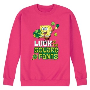 Men's - SpongeBob Squarepants - Luck Of The Square Pants Graphic Fleece Sweatshirt - 1 of 4