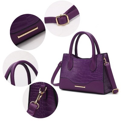 MKF Collection Gili Crocodile Embossed Vegan Leather Women’s Tote Bag by Mia K - Black — фото 3