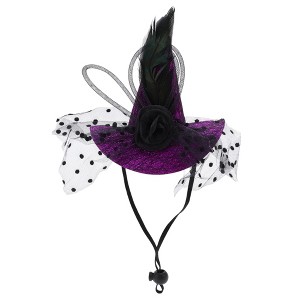 Unique Bargains Halloween Pet Headwear 5.12"x5.91" Purple 1 Pc - 1 of 4