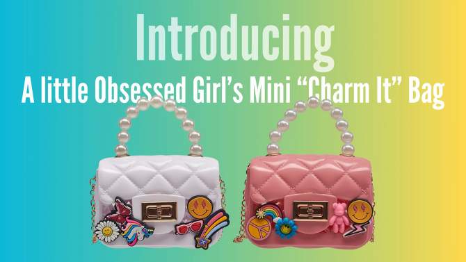 A Little Obsessed Girl’s Mini  “Charm It” Bag - Crossbody Purse with DIY Charms for Kids, 2 of 5, play video
