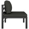 Sectional Middle Sofa with Cushions Aluminum Anthracite - 3 of 4