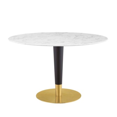 Zinque Round Artificial Marble Dining Table - Modway