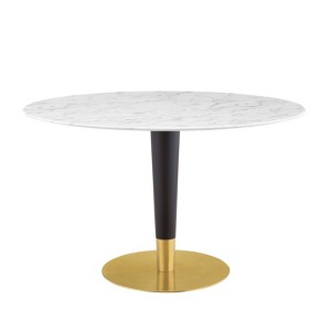 Zinque Round Artificial Marble Dining Table - Modway - 1 of 4