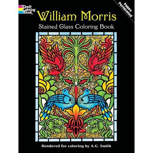 William Morris Stained Glass Coloring Book Dover Pictorial Archives Paperback Target