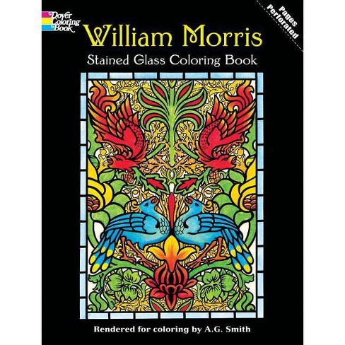 William Morris Stained Glass Coloring Book Dover Pictorial Archives Paperback Target