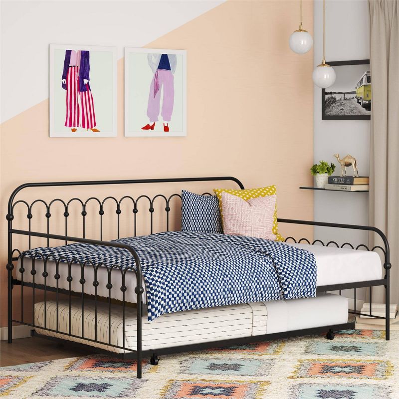 Bright Pop Metal Daybed with Roll Out Trundle - Novogratz, 3 of 14