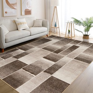 Garvee Large Area Rugs Indoor Machine Washable Runner Rug Modern Geometric Patchwork Carpet Rockwood Collection Rugs for Living Room Bedroom Office - 1 of 4