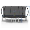 Jump Into Fun 16FT Trampoline Pumpkin Outdoor with Enclosure, Ladder,Anti-Rust Coated Frame, 6 legs and UV protection for Kids and Adults - 2 of 4
