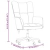 vidaXL Relaxing Chair Light Gray Velvet (100% polyester), steel Standard - Blue - 4 of 4