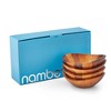 Nambe Braid Salad Bowls, Set of 4 - Designed by Sean O’Hara, Modern Scandinavian Acacia Wood Dining Bowls for Salads & Entertaining - 4 of 4