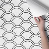 Scallops Peel & Stick Wallpaper Black/White - Opalhouse™: Removable Vinyl, Self-Adhesive, Washable, 27.5 Sq Ft Coverage - 4 of 4