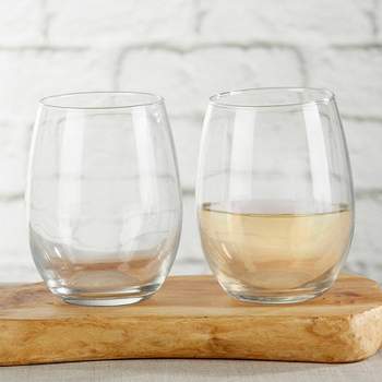 Kate Aspen Clear Stemless Wine Glasses - Case of 12