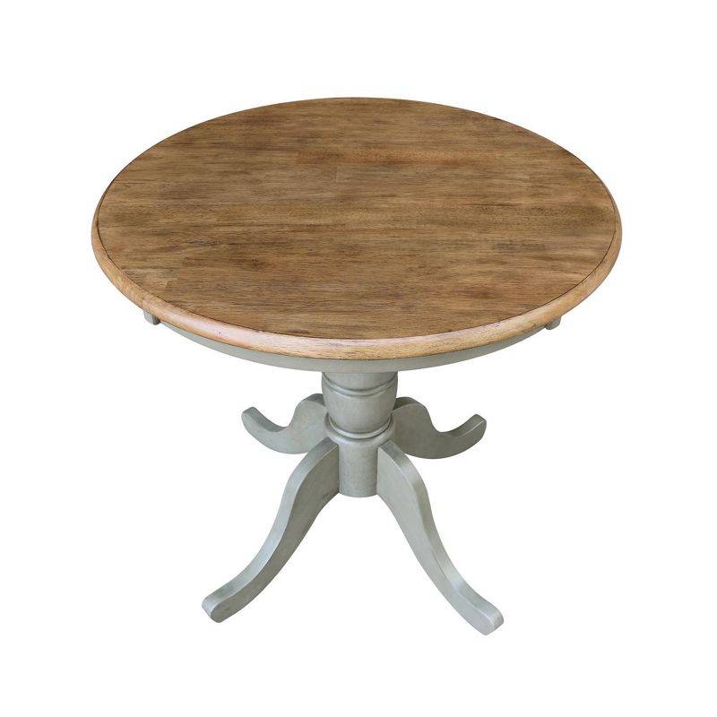 29&#34; Dining Height Wilson Round Pedestal Table Hickory Brown/Stone Gray - International Concepts, 4 of 8