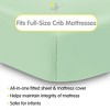 BreathableBaby All-in-One Fitted Sheet & Waterproof Cover, For 52" x 28" Crib Mattress (2-Pack), Mint Green - 2 of 4