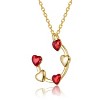 Guili 14K Gold Plated with Graceful Heart Charms Radiant Pendant Necklace For Kids - 2 of 2