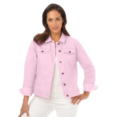 Target pink cheap denim jacket