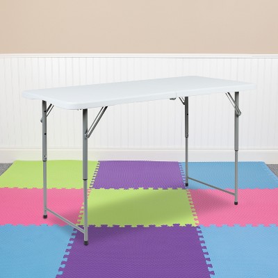 Adjustable Granite White Bi-Fold Portable Craft Table