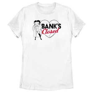 Women's Betty Boop Bank's Closed T-Shirt - 1 of 4