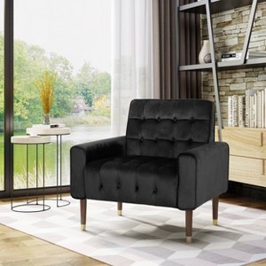 Bourchier Modern Glam Velvet Armchair - Christopher Knight Home - 1 of 4