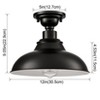 Claxy Farmhouse Ceiling Light Semigloss Black Semi Flush Ceiling Lighting - 4 of 4