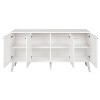 Milo Mid-century Modern 4 Door Buffet Server White - Prepac : Target