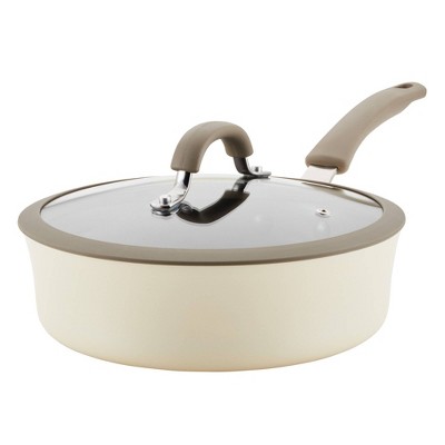 Rachael Ray Cook + Create 12qt Enamel On Steel Stockpot With Lid - Almond :  Target