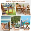 Karl Home|18.In  Rectangular Patio Folding Wood Side Table - 2 of 4