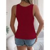 Coolmee Womens Summer Sleeveless Tank Tops Casual V Neck Hollow Out Knit Sweater Vest - 3 of 4
