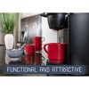 Nat & Jules Stacking Red 14 ounce Ceramic Stoneware Mugs With Stand Set of 4 - 3 of 4