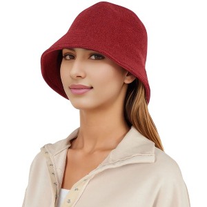 Anna-Kaci Womens Fall Knitted Bucket Hat Summer Travel Beach Crochet Fisherman Sun Hat - 1 of 4