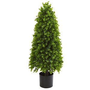 Nearly Natural 3-ft Eucalyptus Topiary Artificial Tree (Indoor/Outdoor) - 1 of 1