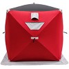 Costway Portable Pop-up 4-person Ice Shelter Fishing Tent Shanty w/ Bag Ice Anchors Red - 4 of 4