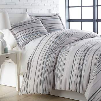 Southshore Fine Living Coastal Stripes Oversized Down Alternative Comforter Set