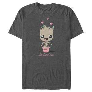 Men's Marvel Groot Let Love Grow T-Shirt - 1 of 4