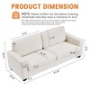 Jojoka 83" Modern Sofa, Deep Seat Corduroy 3-Seater Couch with Wide Armrest, Washable Cushions for Small Spaces - 2 of 4