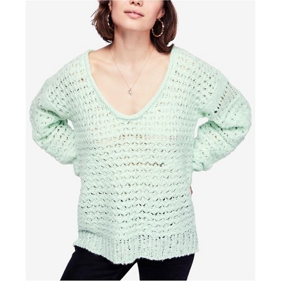 Free People Womens Knit Pullover Sweater